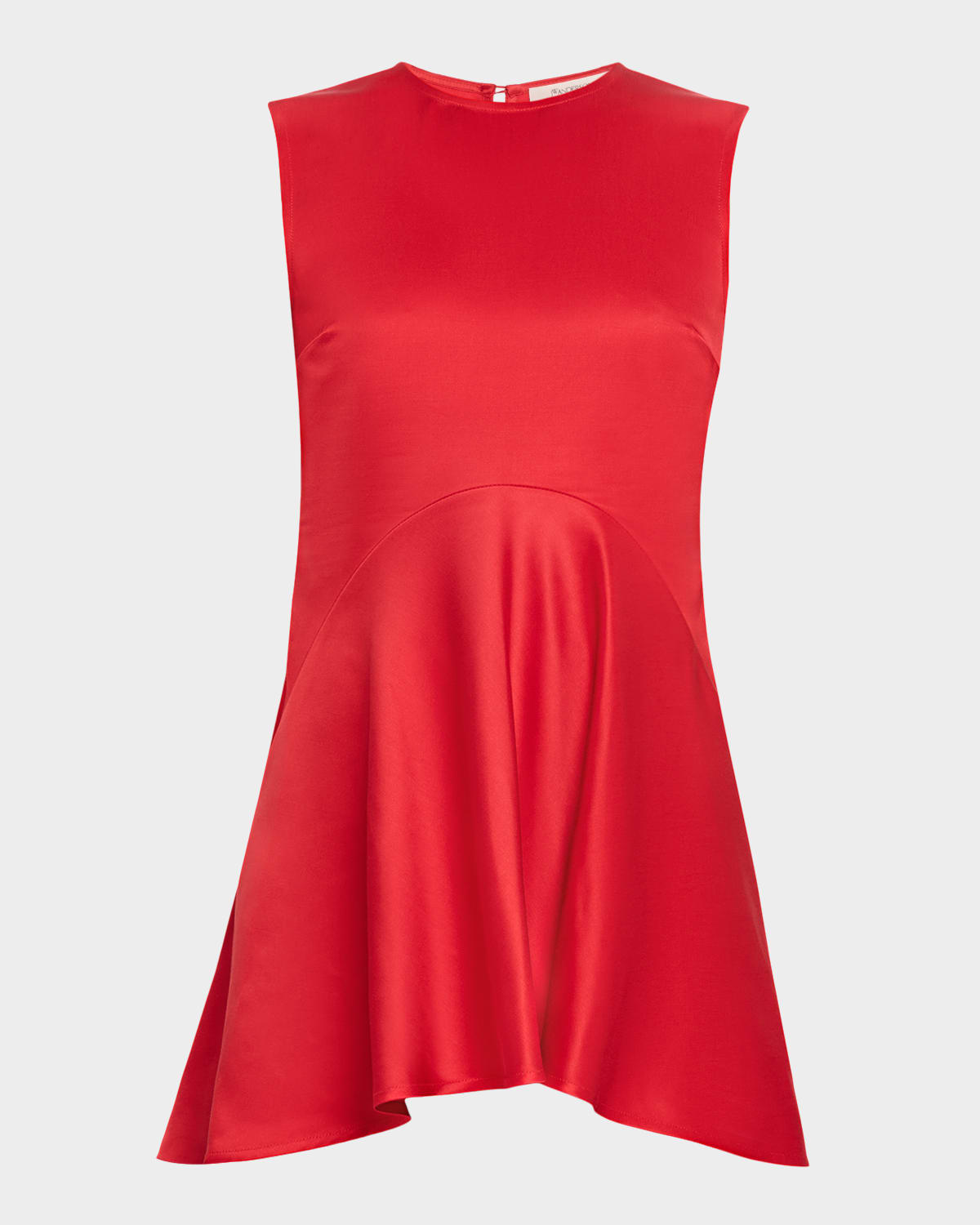 Jw Anderson Sleeveless High-low Peplum Top In Red