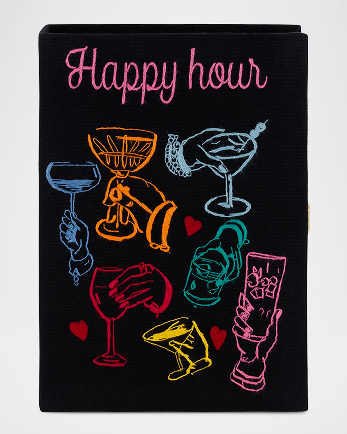 Olympia Le-tan Happy Hour Book Clutch Bag In Black