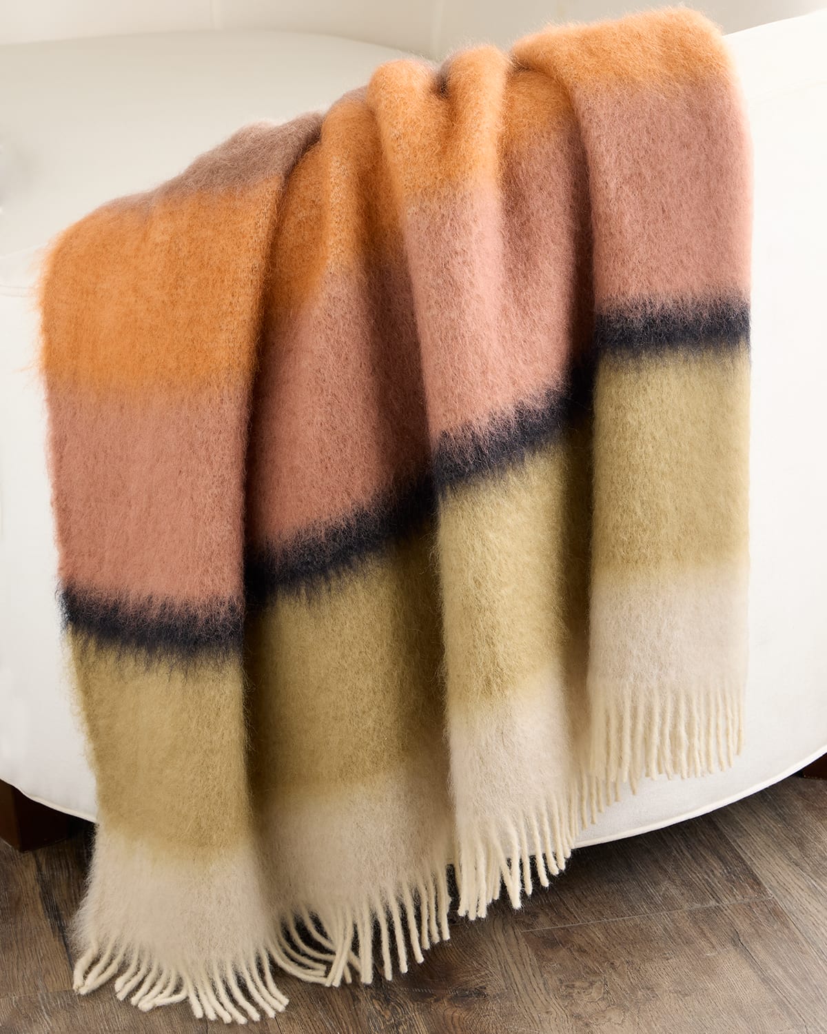 Mantas Ezcaray Serenity Mohair & Wool Throw, 51" X 79" In Multi