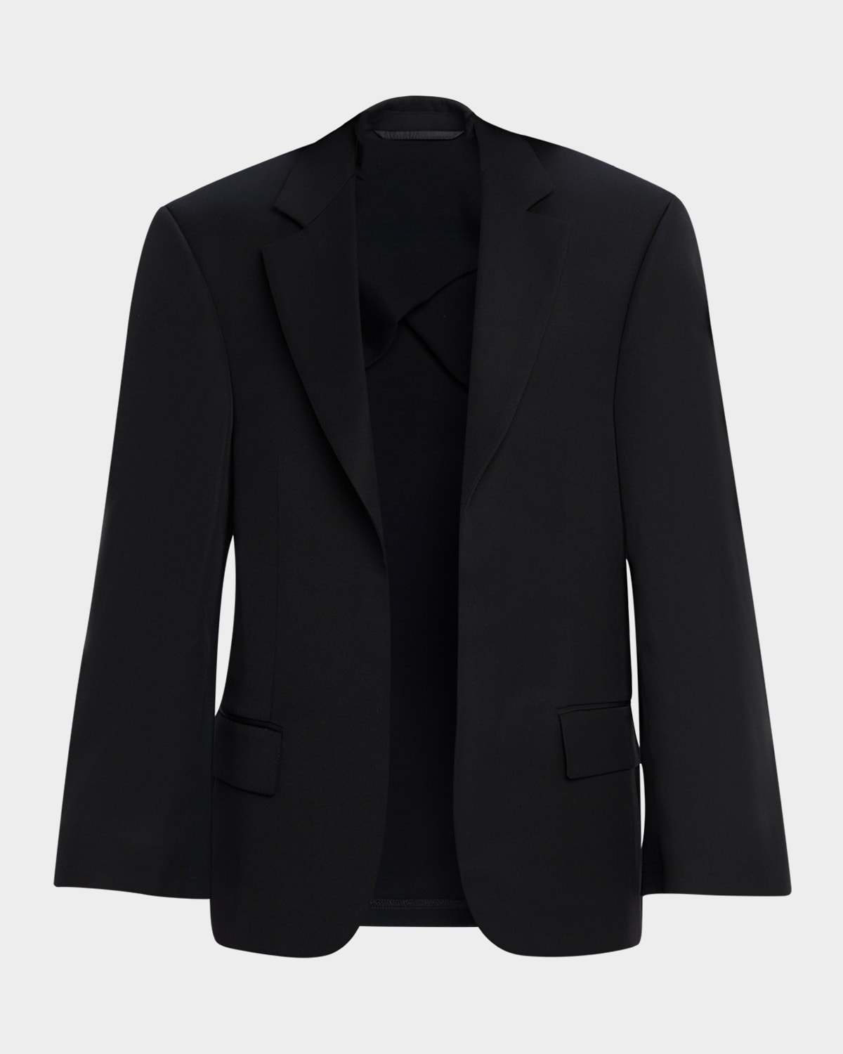 Balenciaga Single-breasted Tailored Jacket In Black