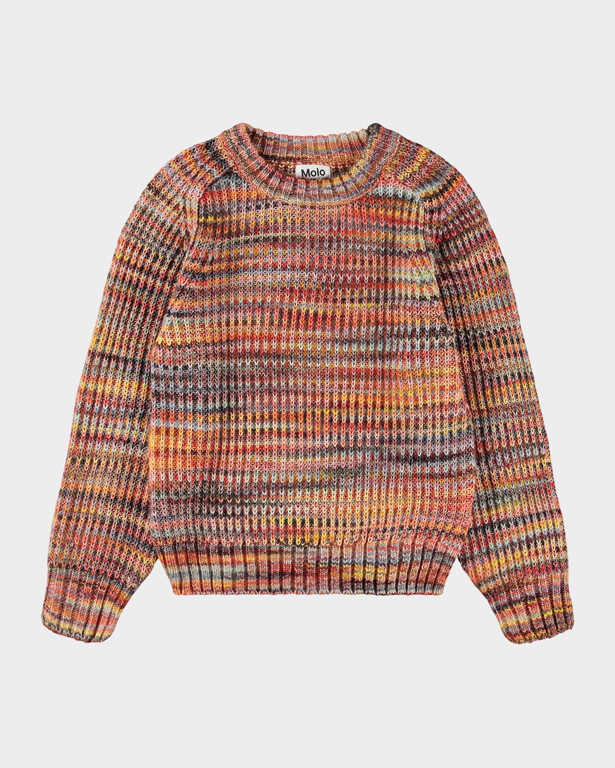 Molo Boy's Bosse Space-dyed Sweater In Multi