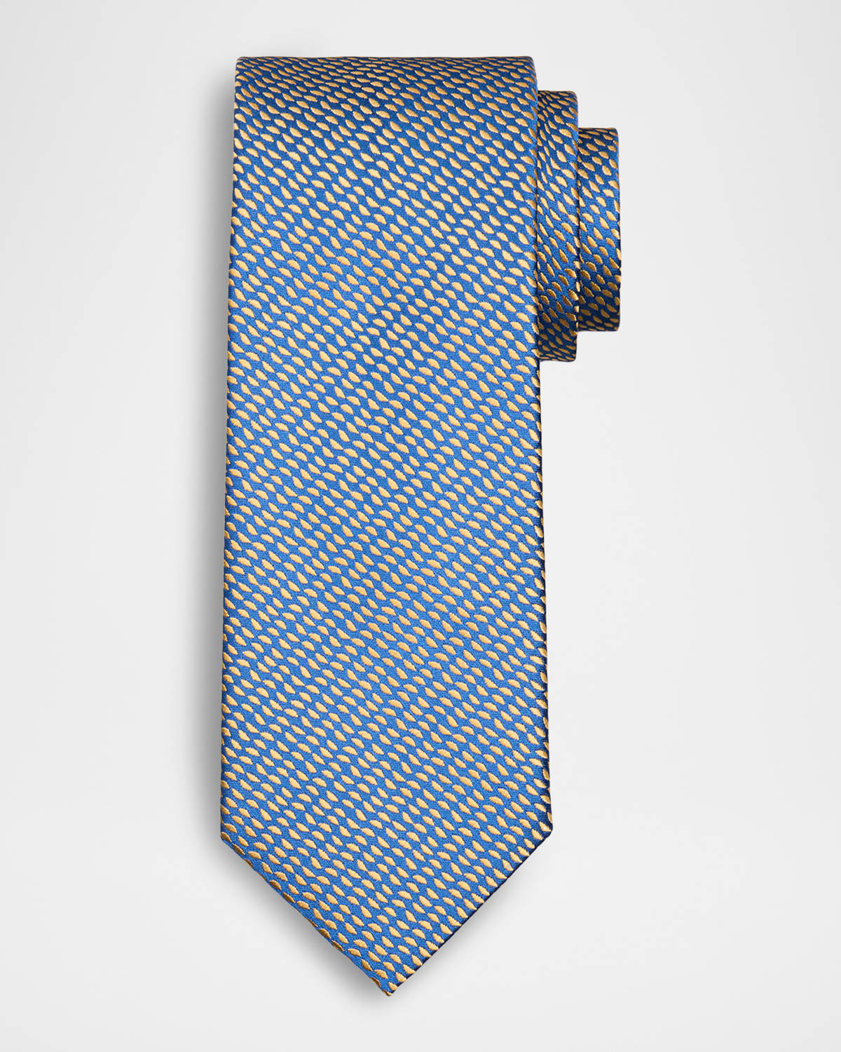 Charvet Men's Mini Triangles Silk Tie In Blue