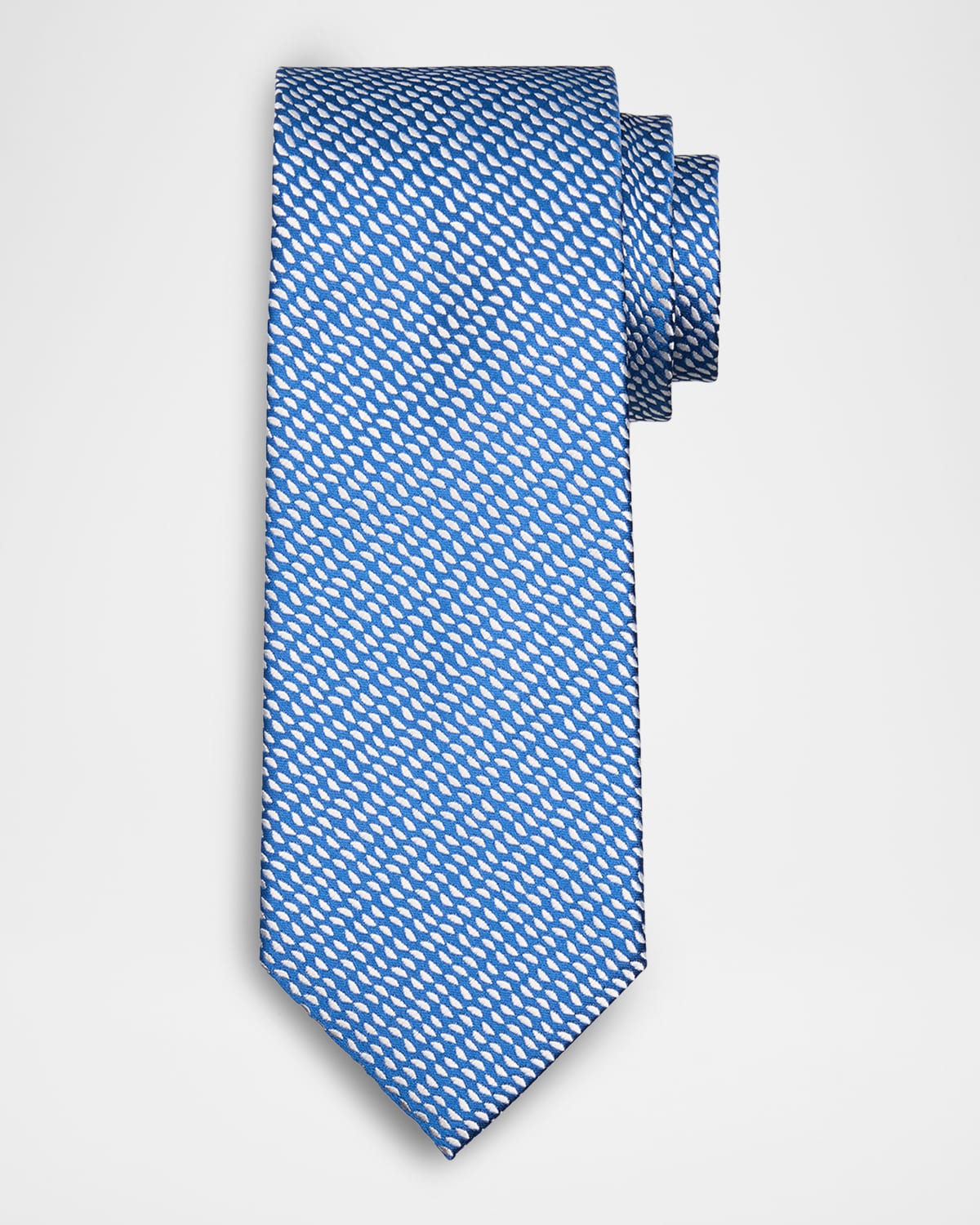Charvet Men's Mini Triangles Silk Tie In Blue