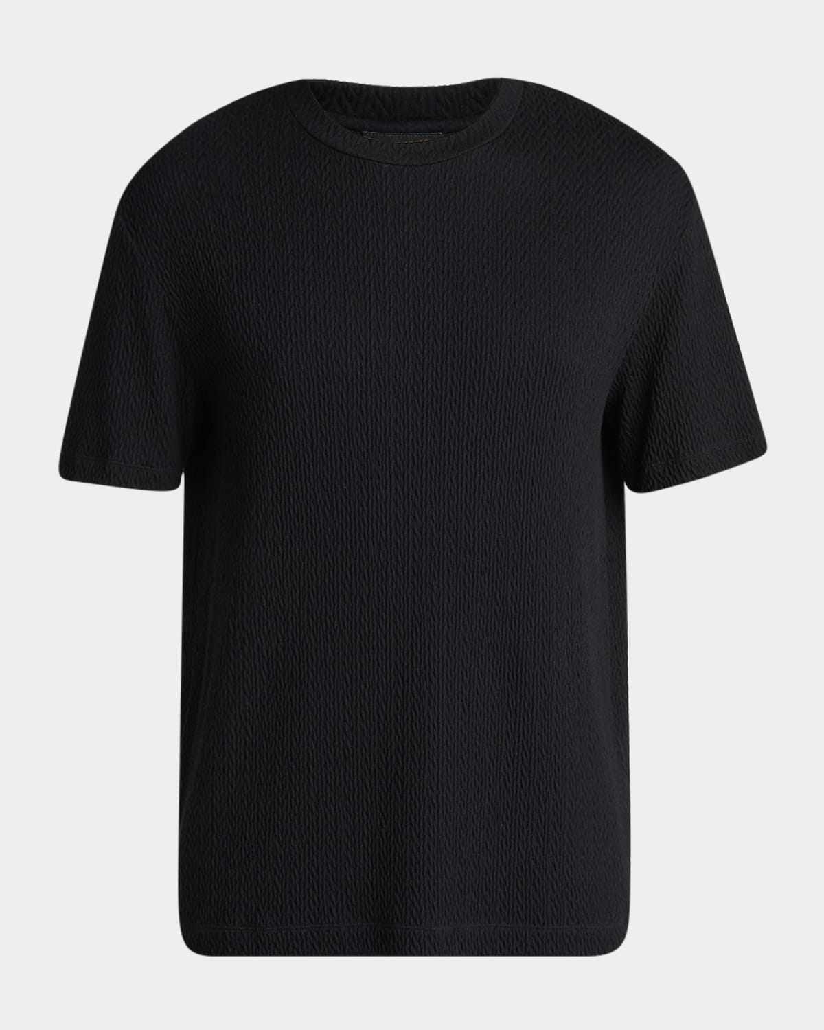 Giorgio Armani Viscose-cashmere T-shirt In Black