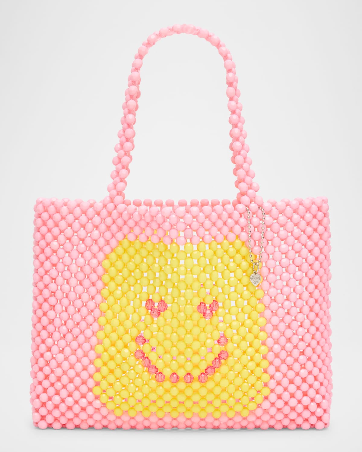 Bari Lynn Kid's Beaded Smiley Mini Tote Bag