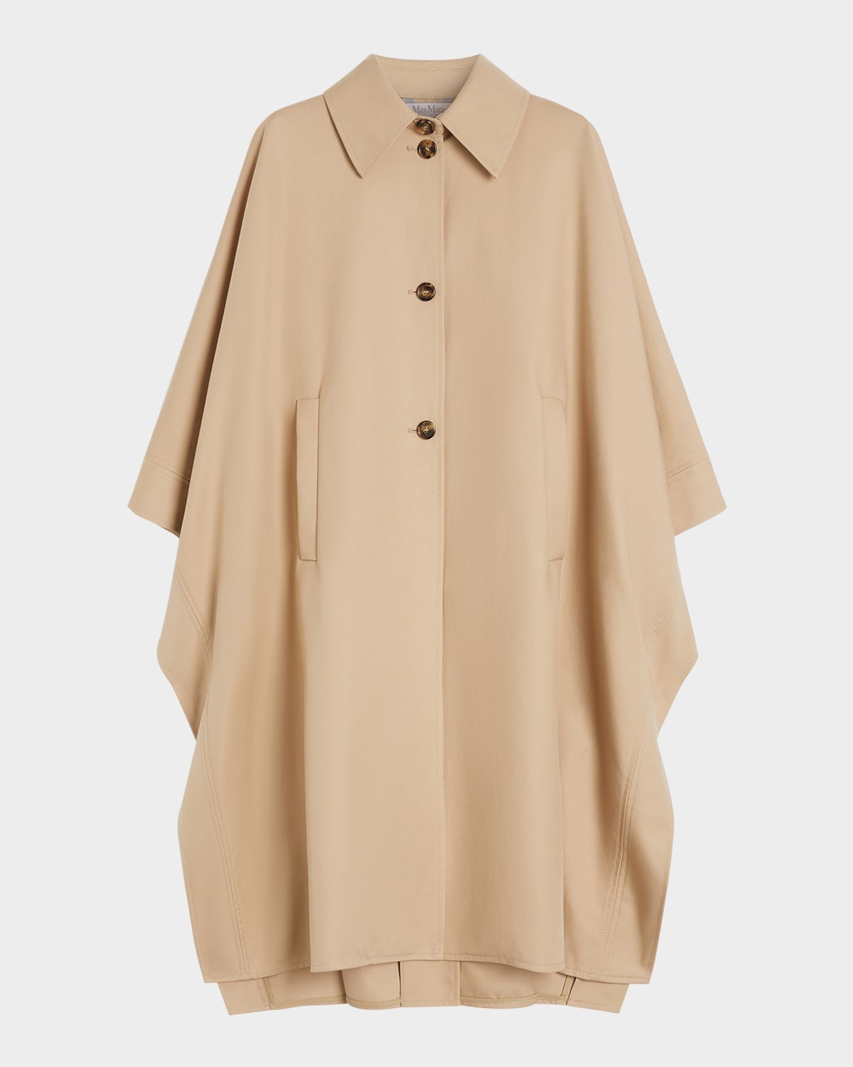 Max Mara Pedale Water-repellent Cotton Cape In Multi