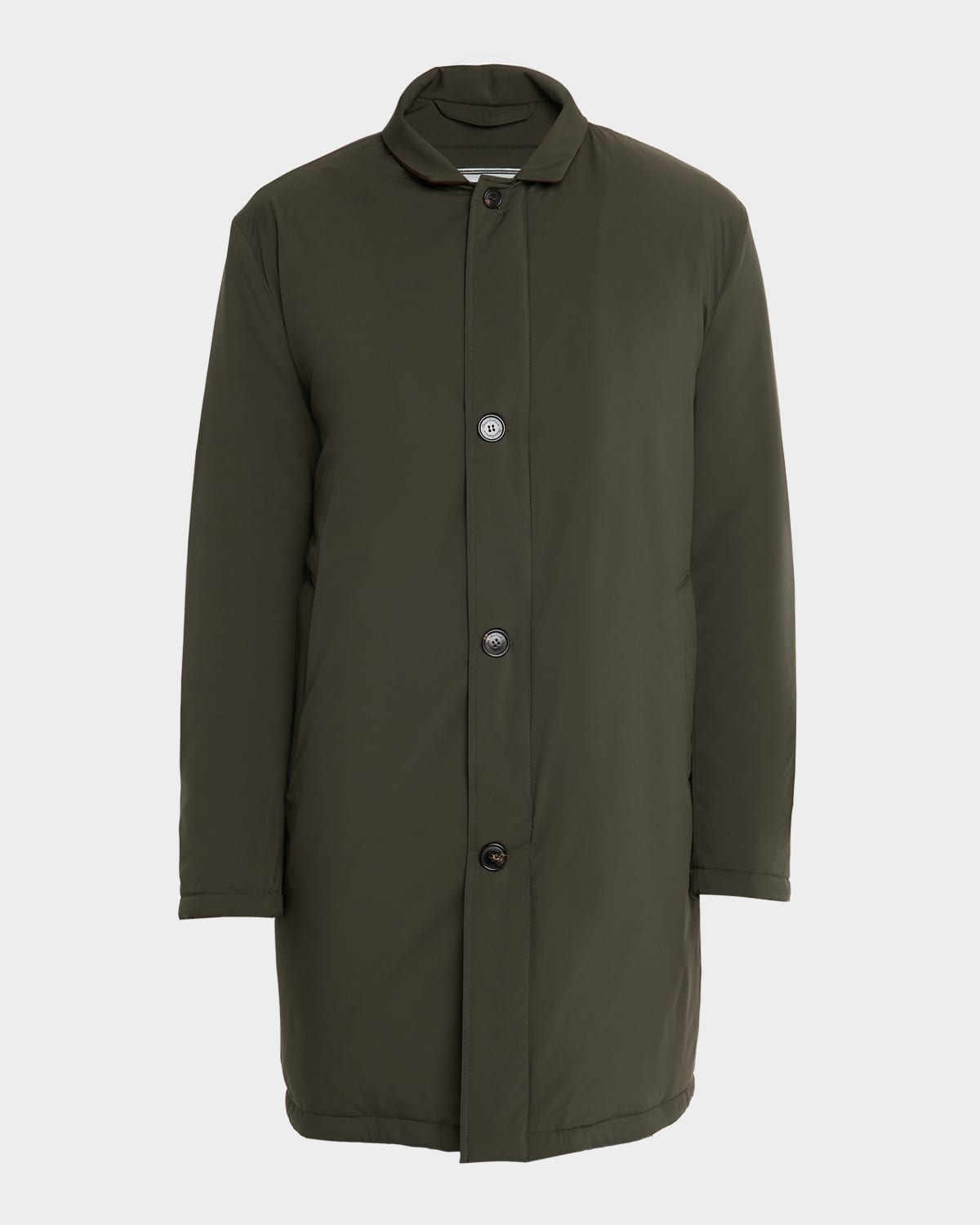 Sartorio Men 's Concealed-Zip Raincoat