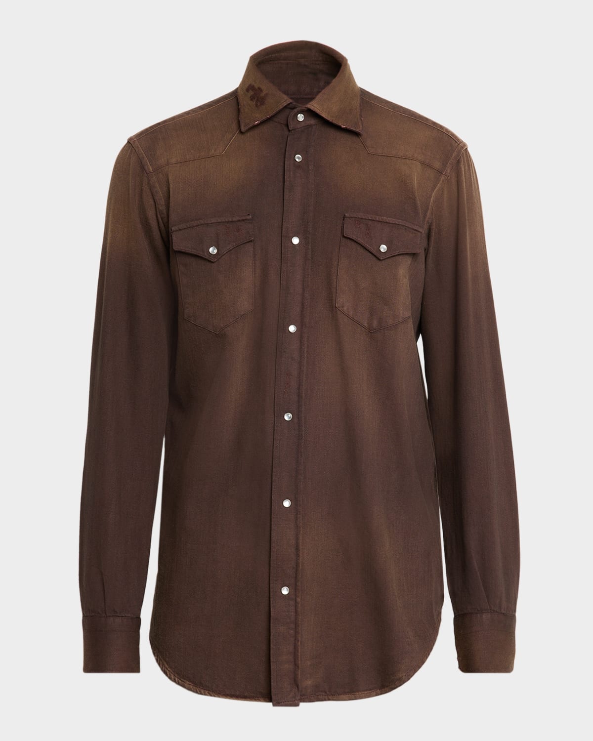 Sartorio Men's Texas Western Shirt In Brown