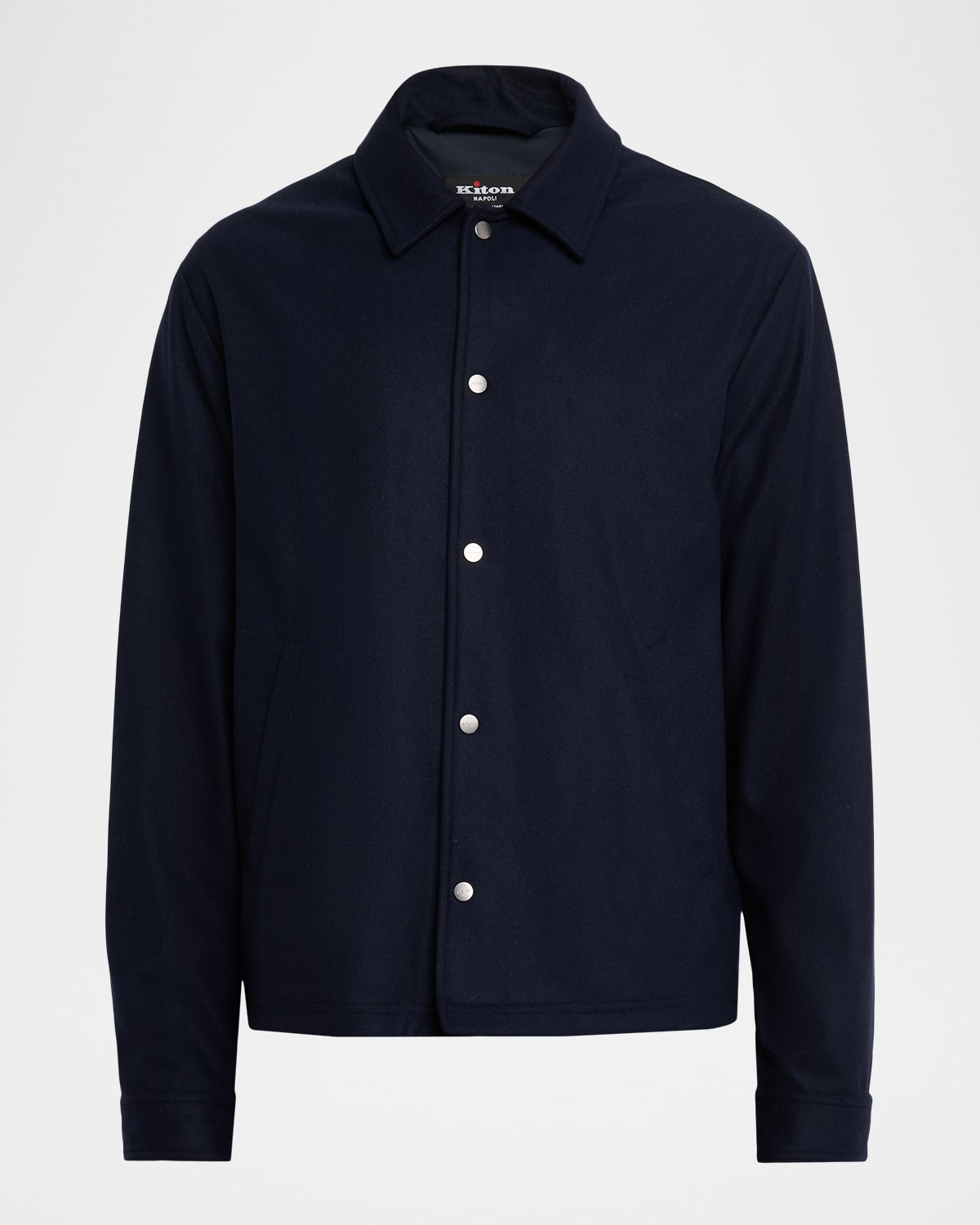 Kiton Men's Cashmere And Polyester Snap-front Blouson In Blue