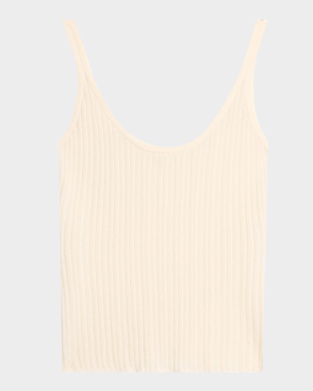 Maria Mcmanus Pointelle Knit Slim Tank Top In White