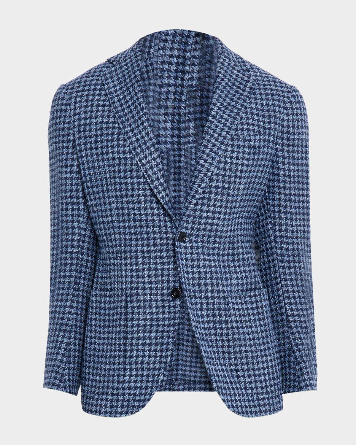 Sartorio Men 's Wool and Silk Houndstooth Sport Coat