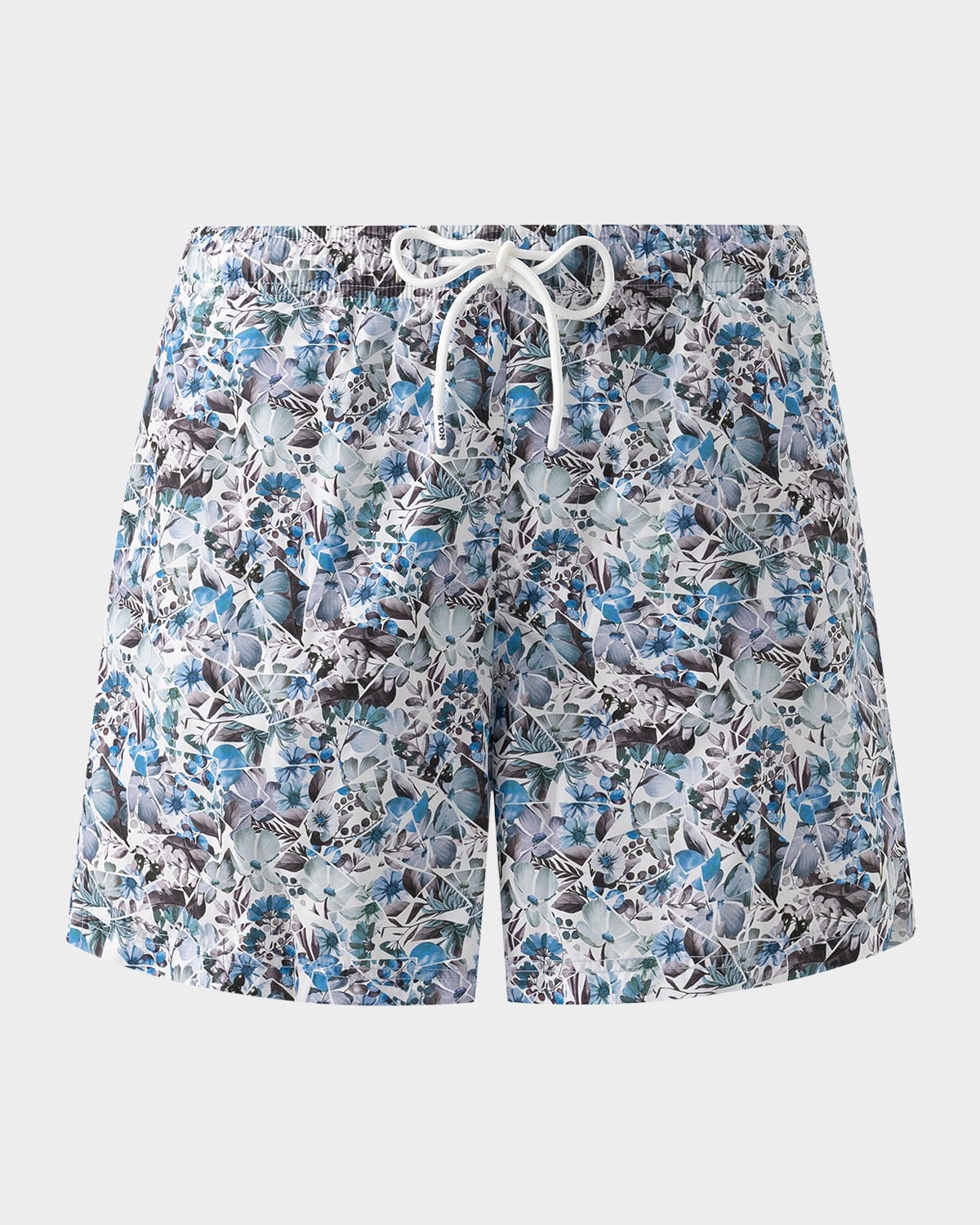 Men's Geometric-Floral Slim Swim Trunks