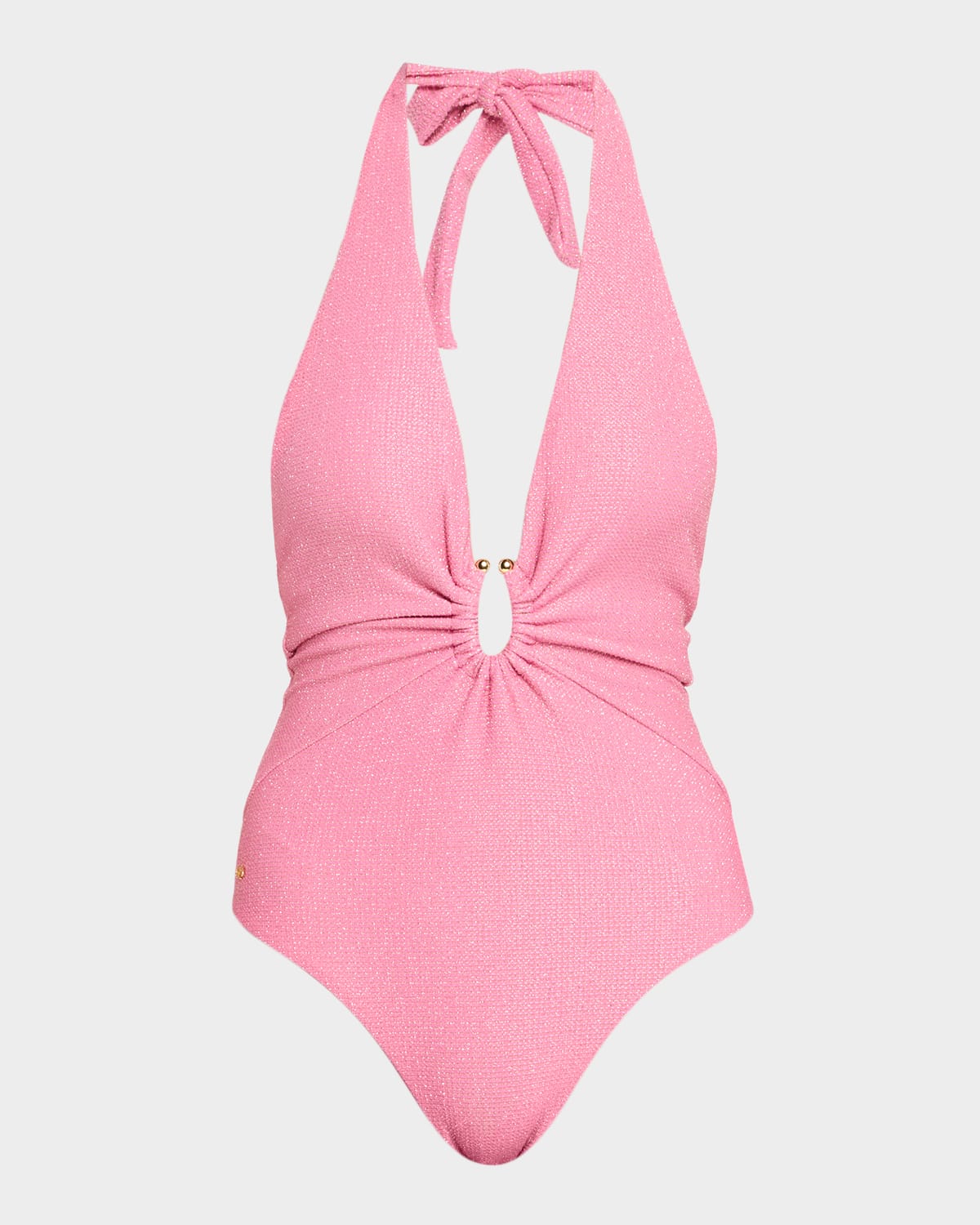 Glitter Plunge Detail One-Piece Swimsuit