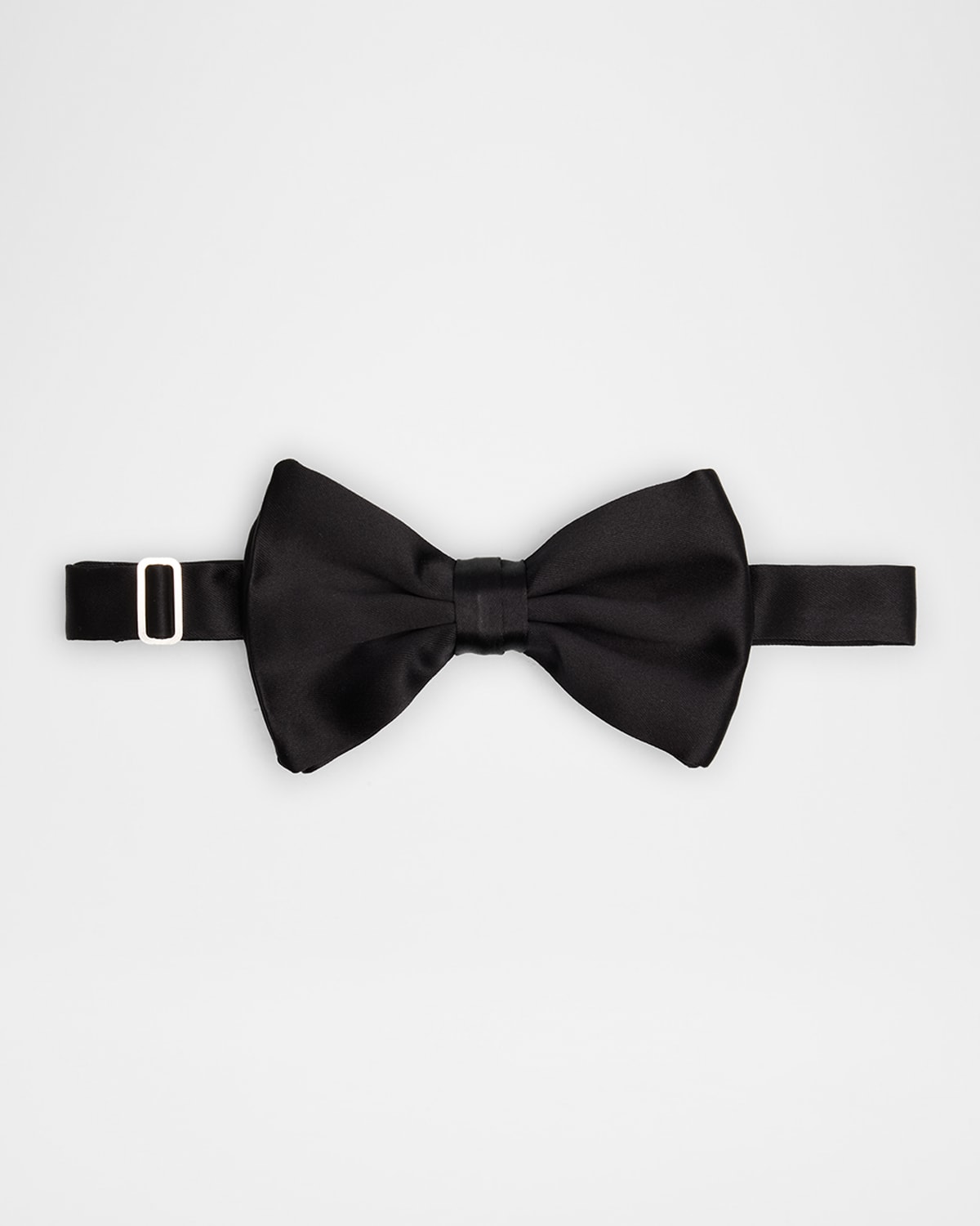 Men's Black Silk Pre-Tied Bow Tie