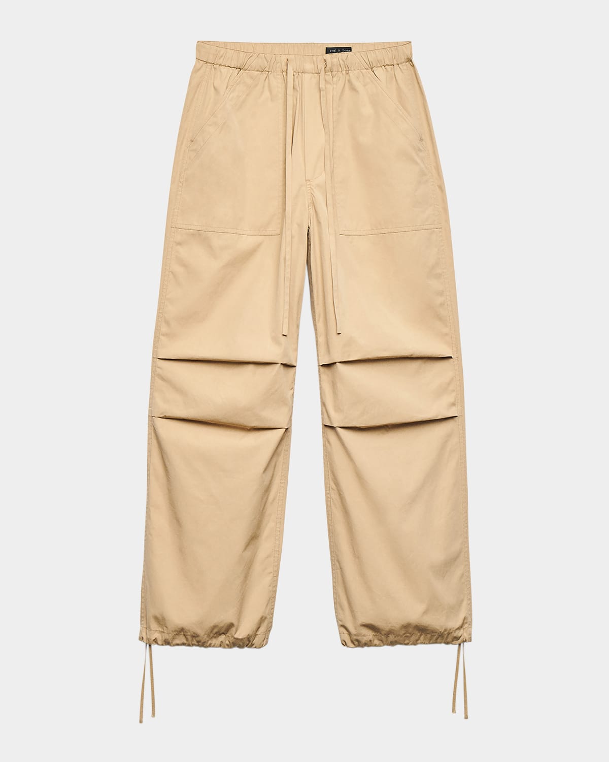 Rag & Bone Adina Drawstring Cotton Pants In Brown