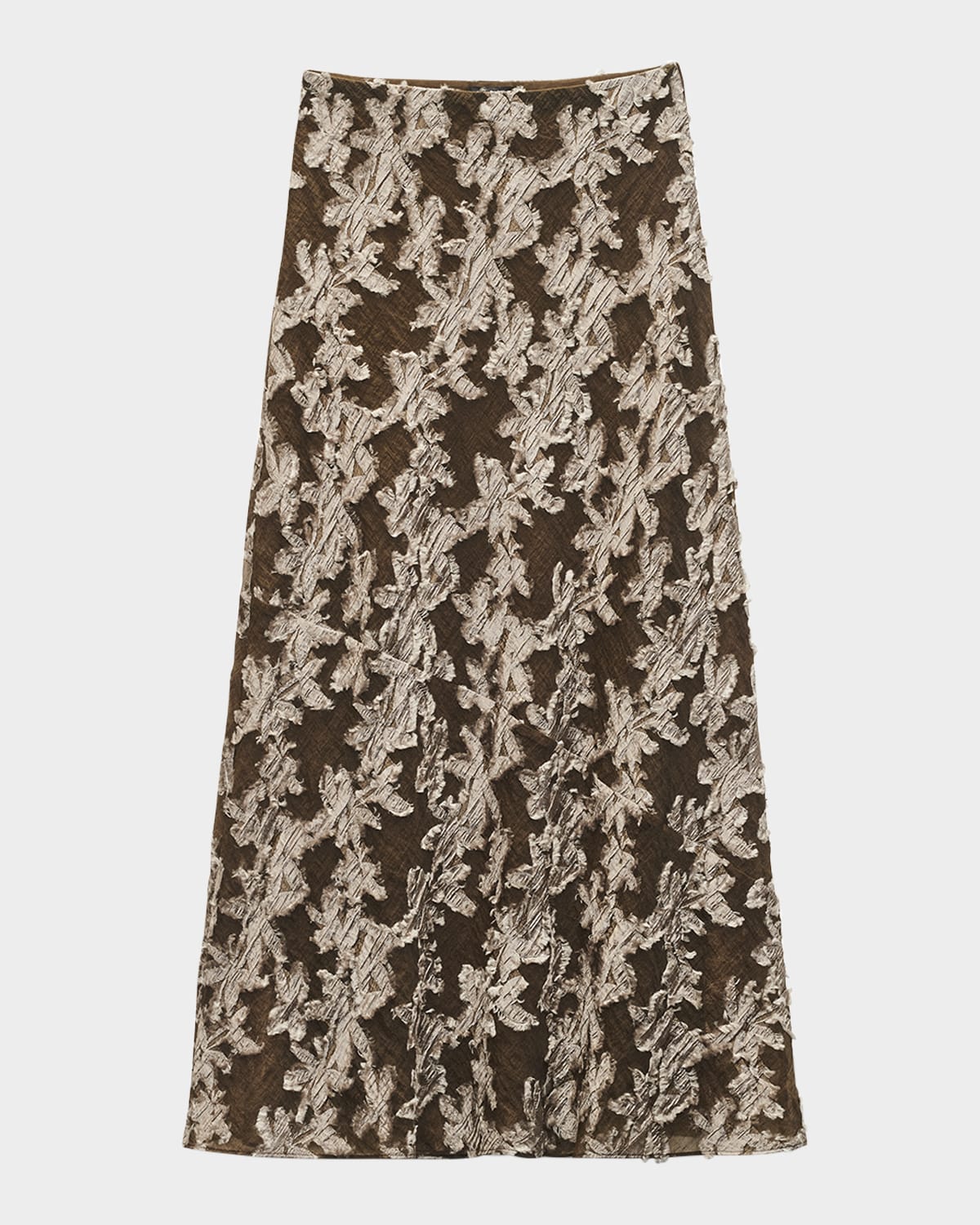 Rag & Bone Wren Print Maxi A-line Skirt In Green