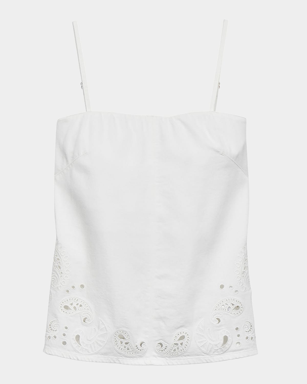 Rag & Bone Ultra Featherweight Aurora Strapless Top White Eyelet In White