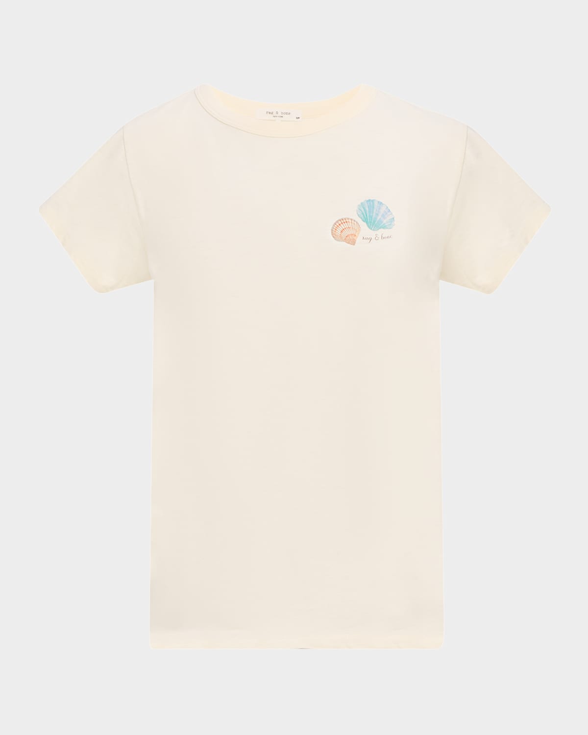 Rag & Bone Seashell Print Crewneck Tee In Neutral