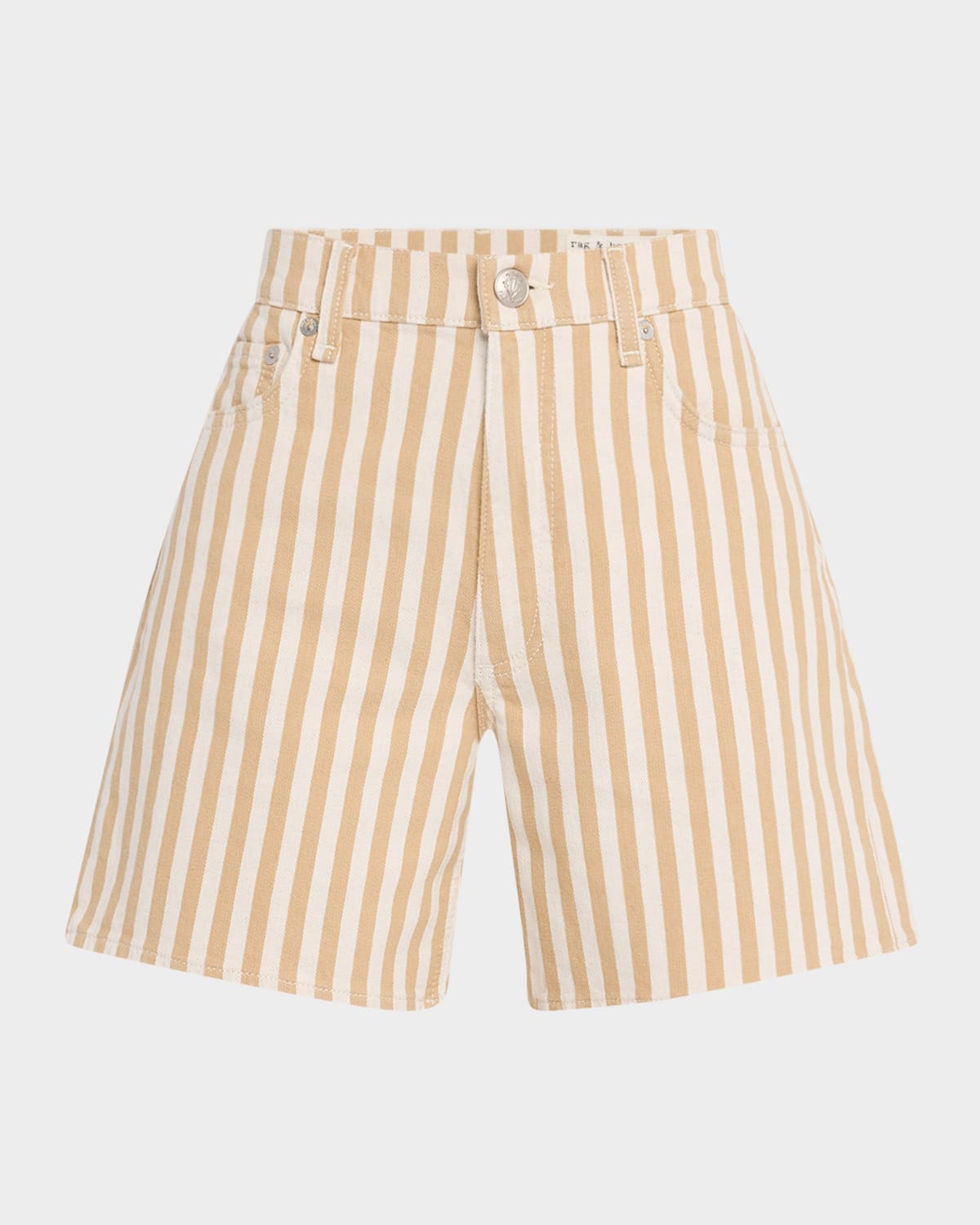 Rag & Bone Kaia Stripe Denim Shorts In Multi
