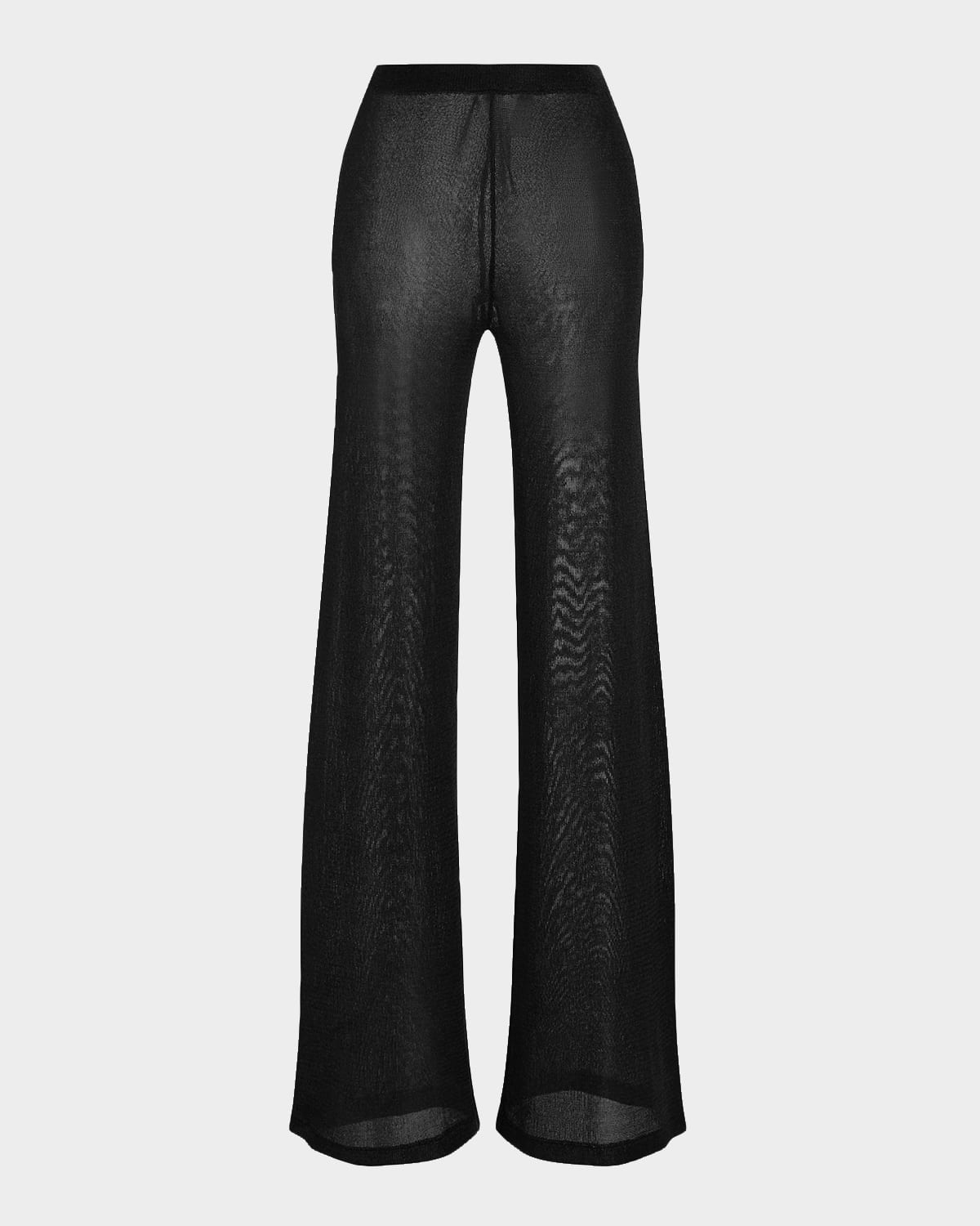 Ser.o.ya Sheldon Metallic Knit Pants In Black