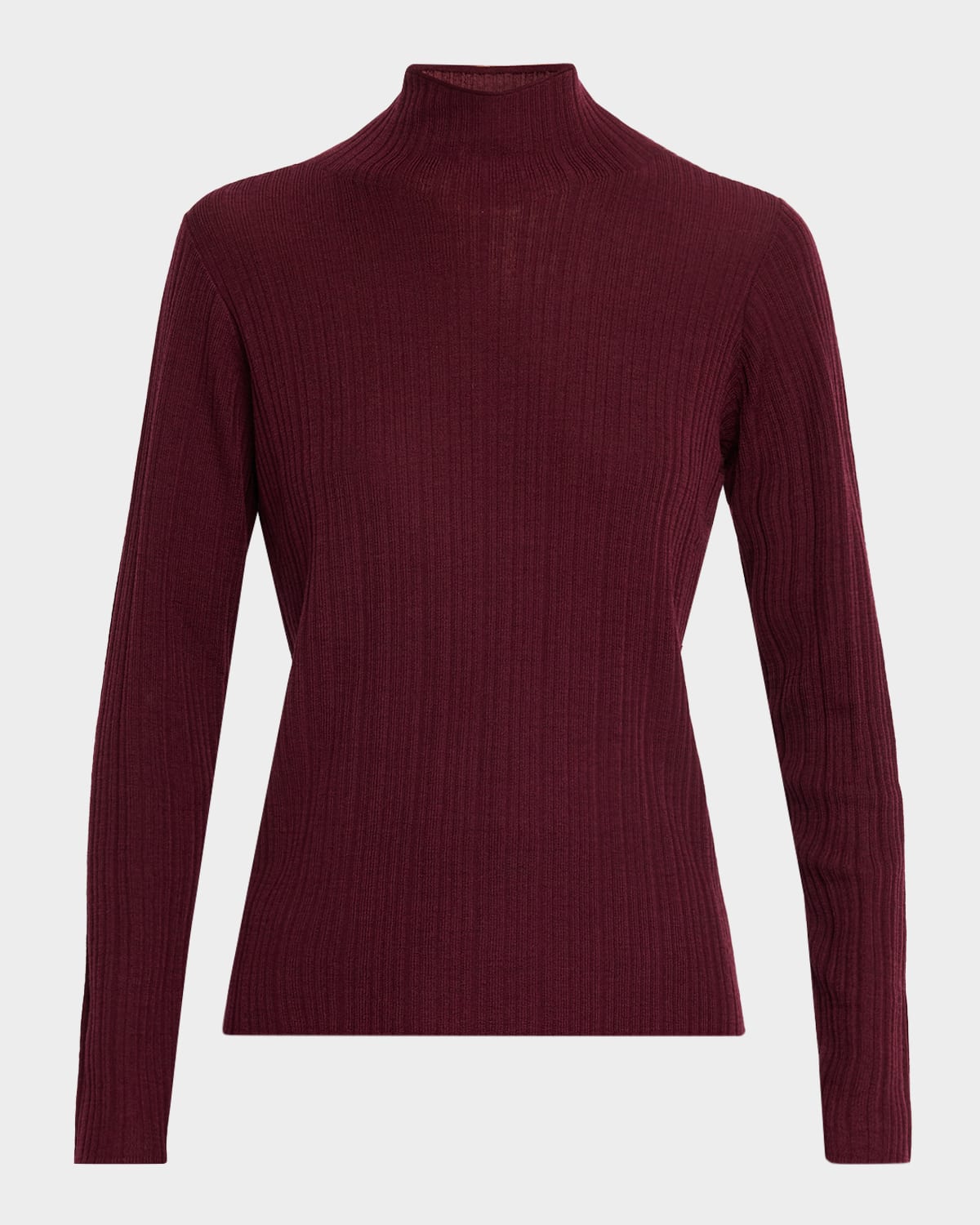 Eileen Fisher Turtleneck Merino Wool Sweater In Burgundy