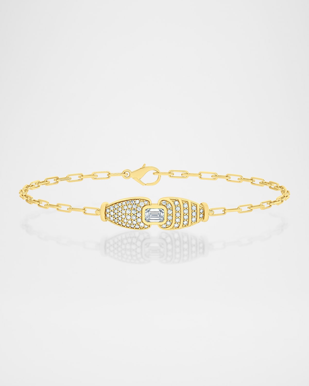 18K Adire Pave Diamond Chain Bracelet