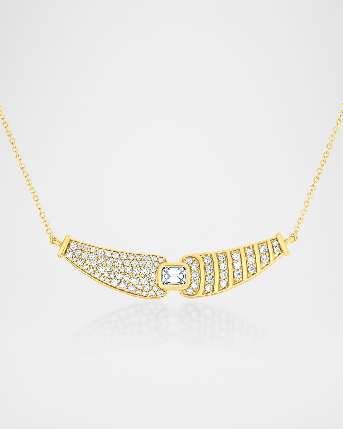 18K Adire Pave Diamond Chain Necklace