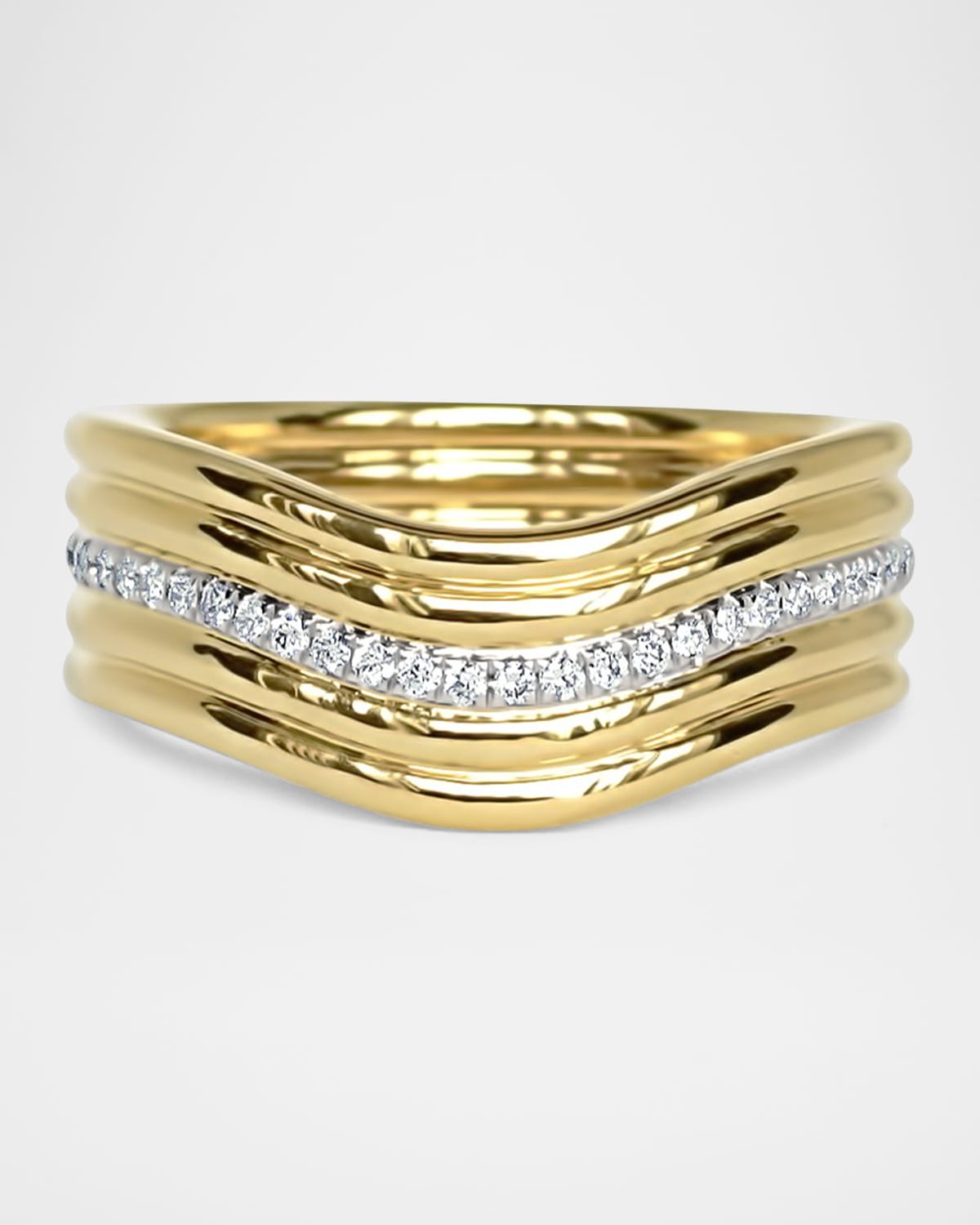 18K Berceau Diamond Cinq Ring