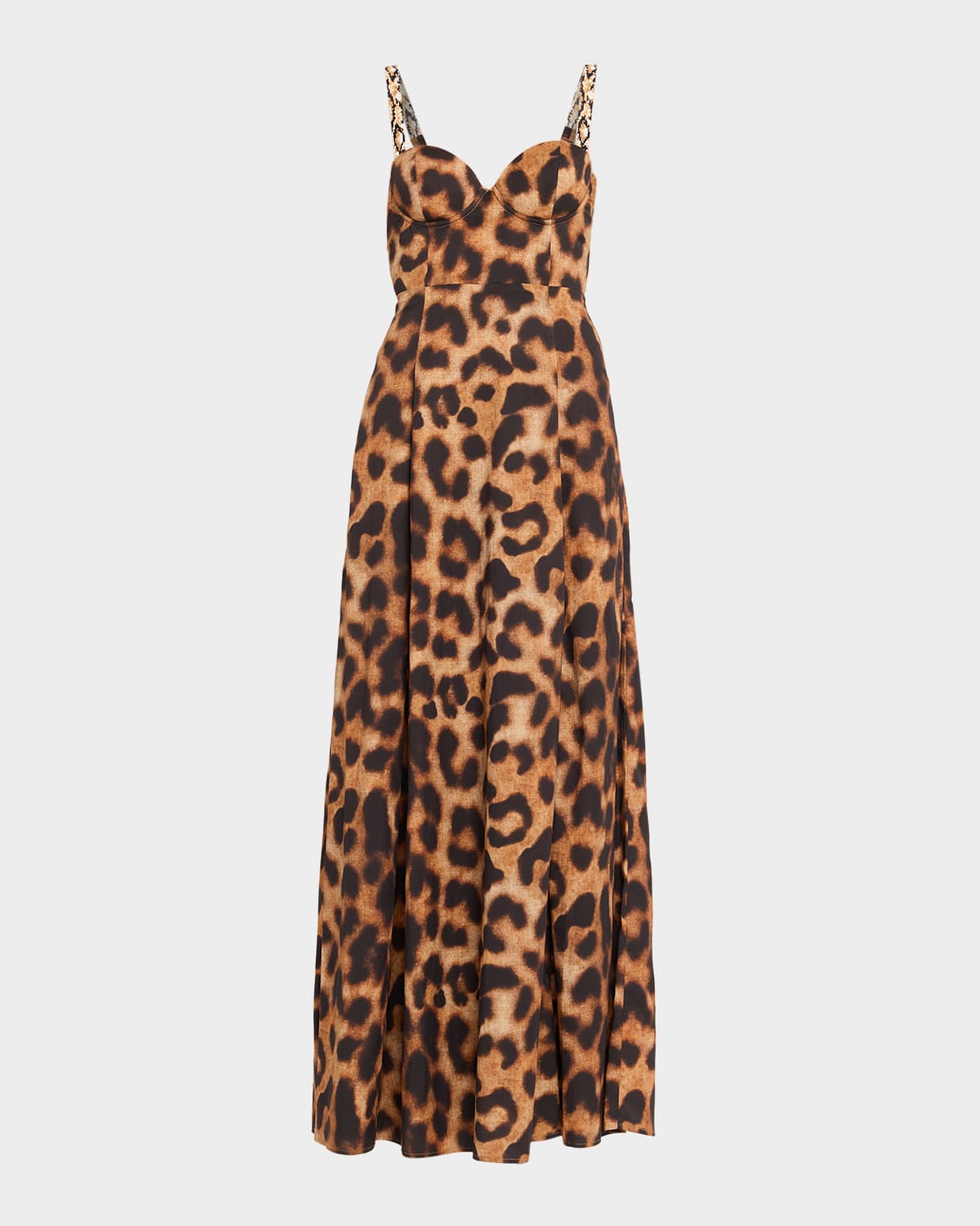 L Agence Sutton Leopard Maxi Dress
