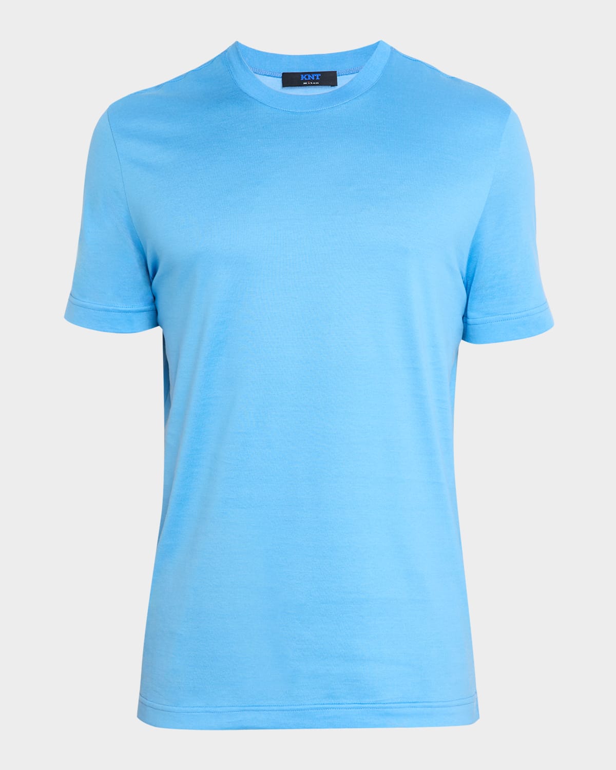 KNT Men 's Solid Cotton Crewneck T-Shirt