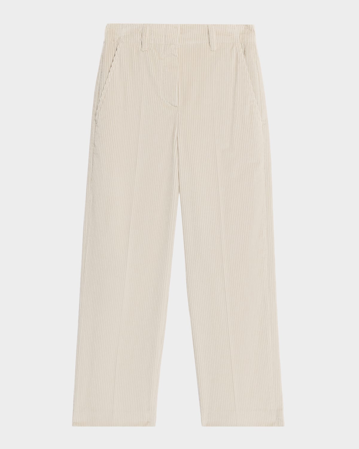 Brunello Cucinelli Cotton Corduroy Wide-Leg Trousers With Monili