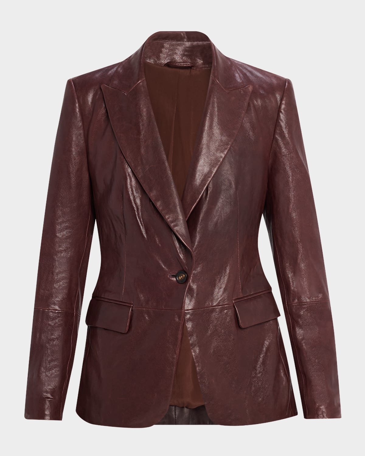 Brunello Cucinelli Leather Blazer