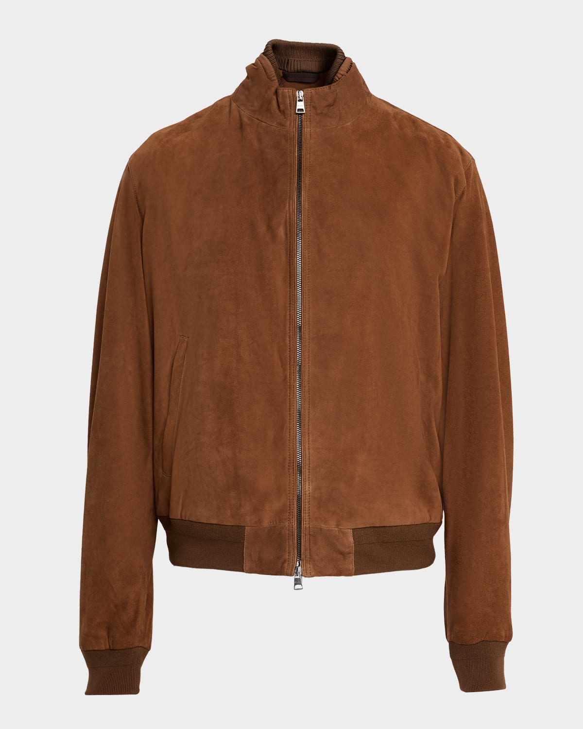 Men's Suede Bomber Jacket