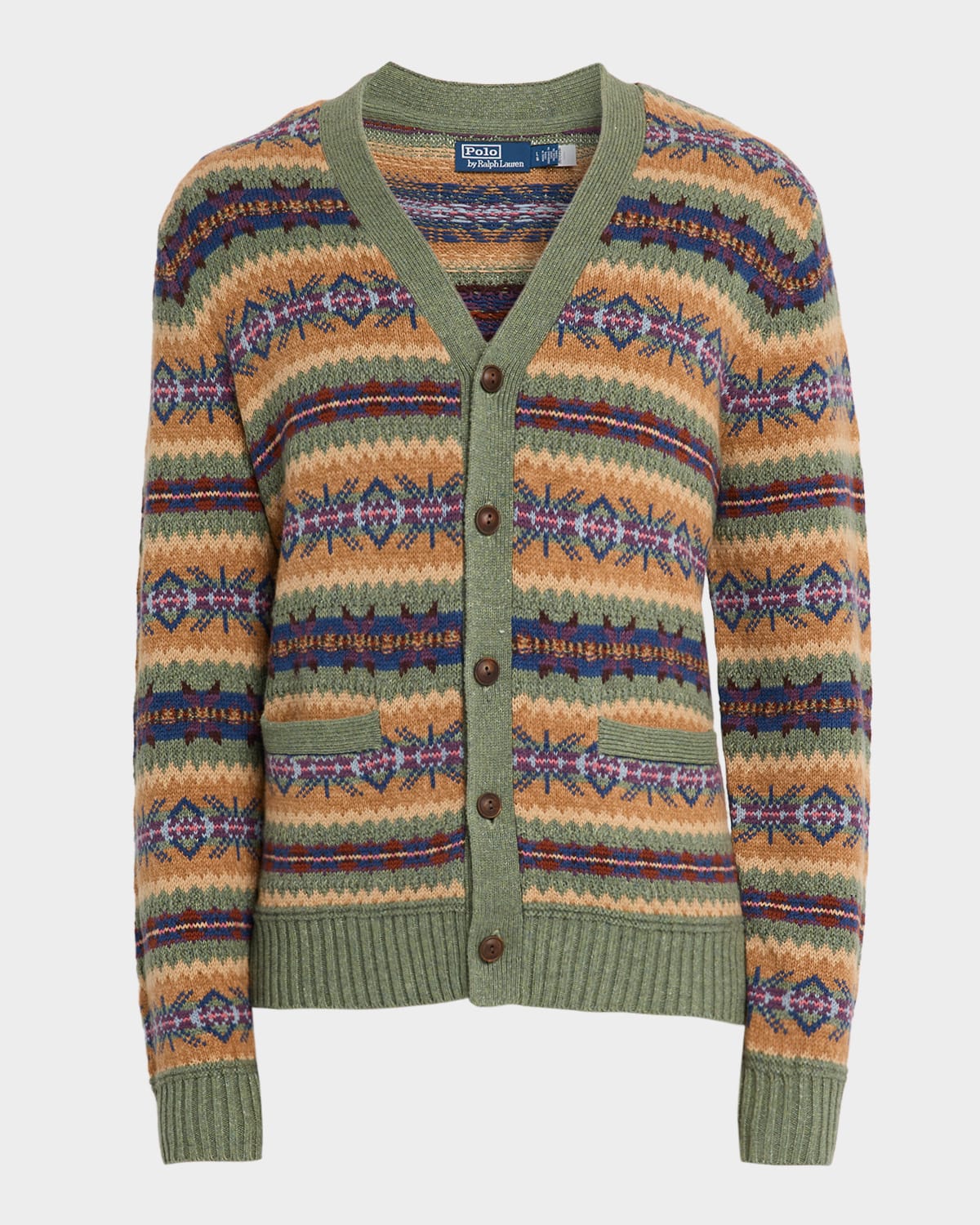 Men's Fair Isle Cotton-Blend Cardigan