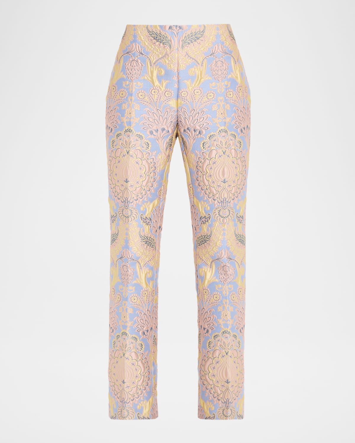 Etro Floral Brocade Side Zip Flare Trouser