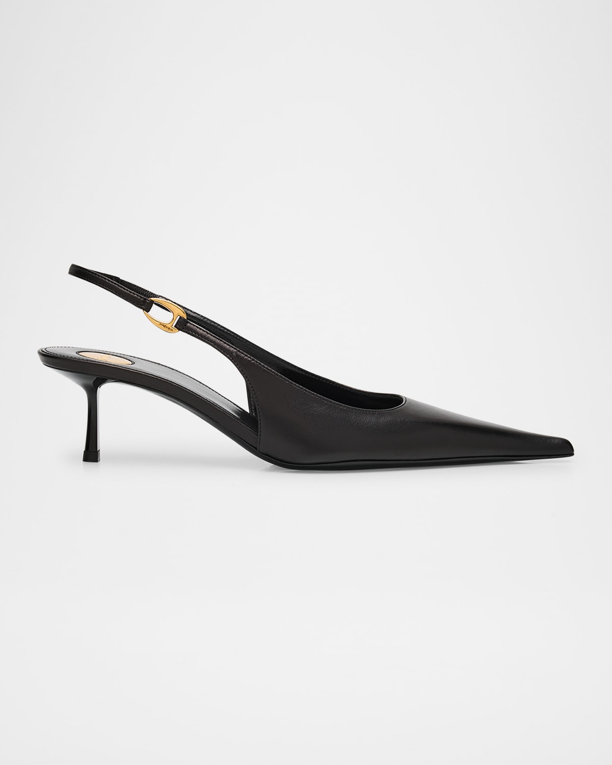 Saint Laurent Vendome Slingback Pumps In Smooth Leather In Black