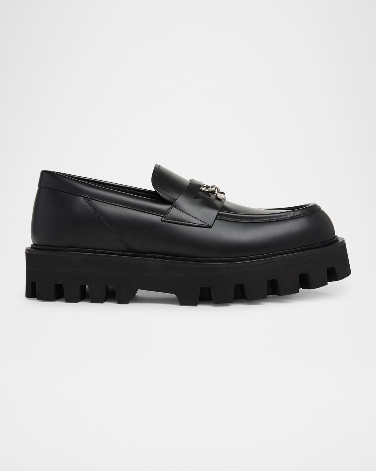 Men's T-Bar Parachute Leather Loafers