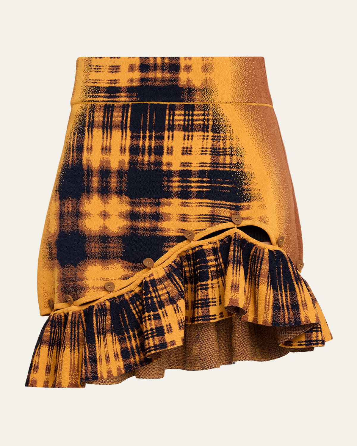 Ph5 Garlen Wavy Asymmetric Mini Skirt In Multi