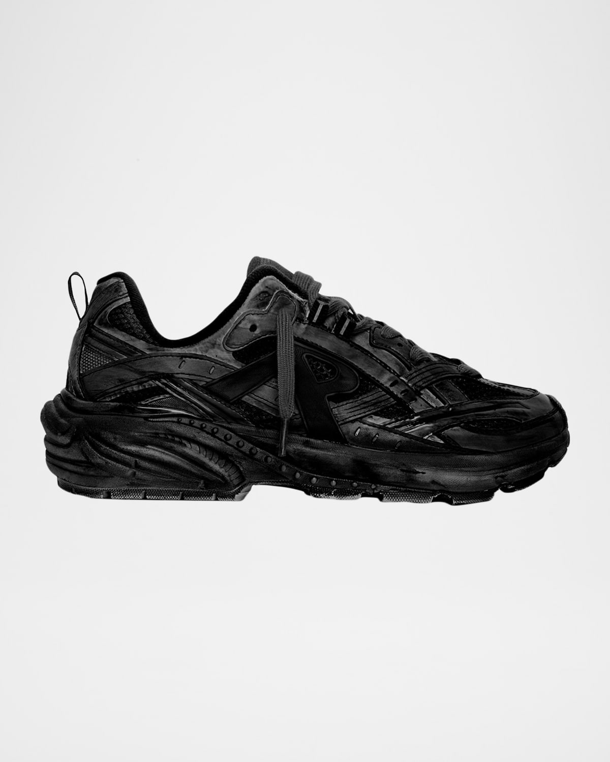Represent Men's Storm Dip Dye Mesh Runner Sneakers In Black