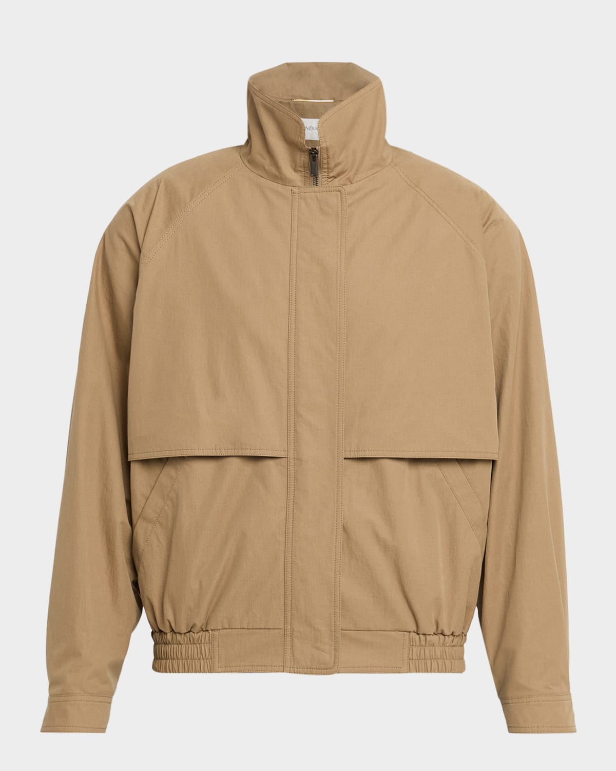 Saint Laurent Cotton Canvas Utility Jacket In Brown