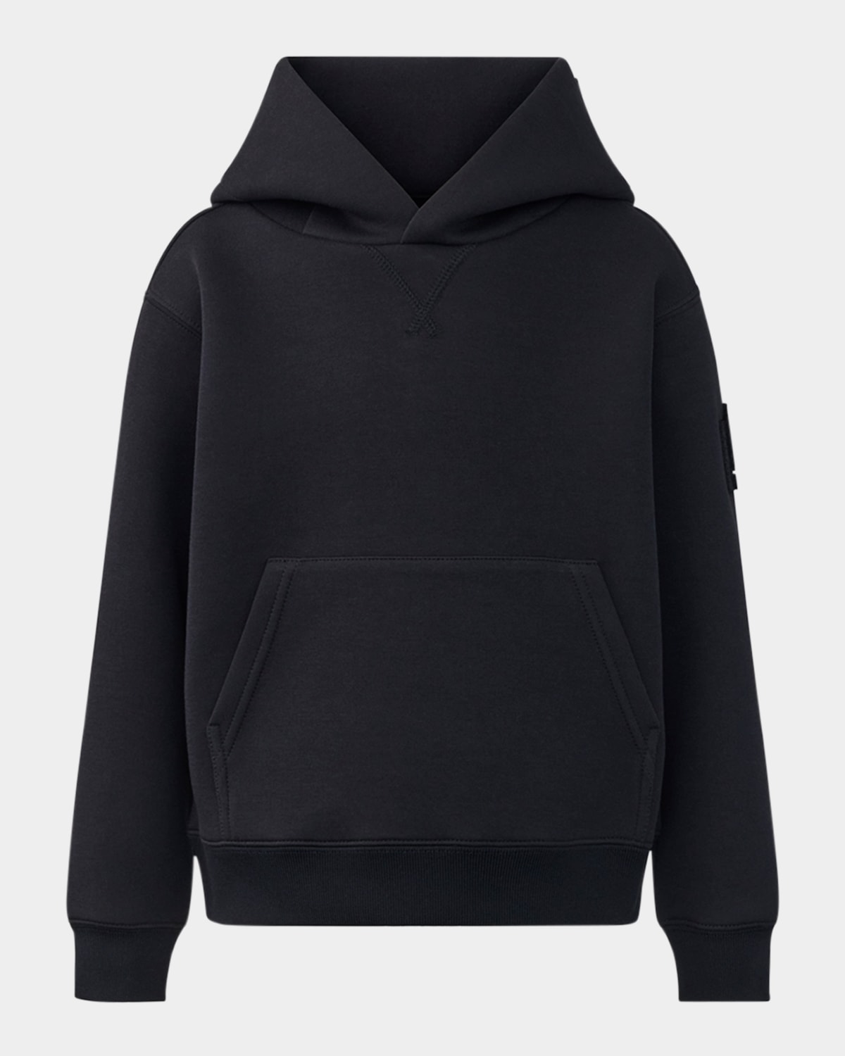 Mackage Kid's Dru Double-face Jersey Logo Hoodie In Black