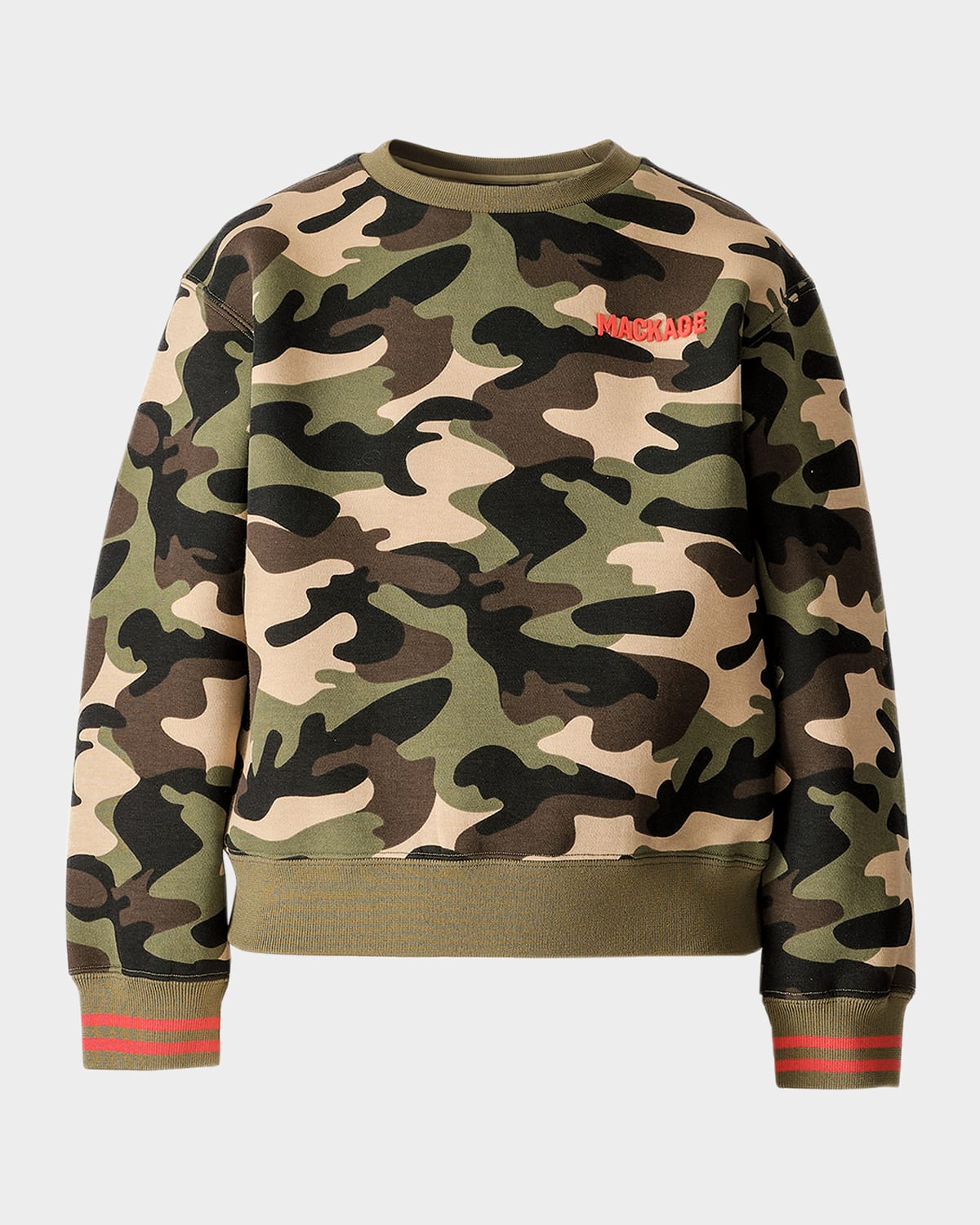 Mackage Kid's Sawyer Camo Crewneck Sweatshirt