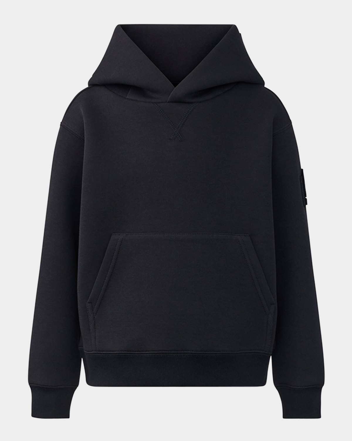 Mackage Kid's Dru Double-face Jersey Logo Hoodie In Black