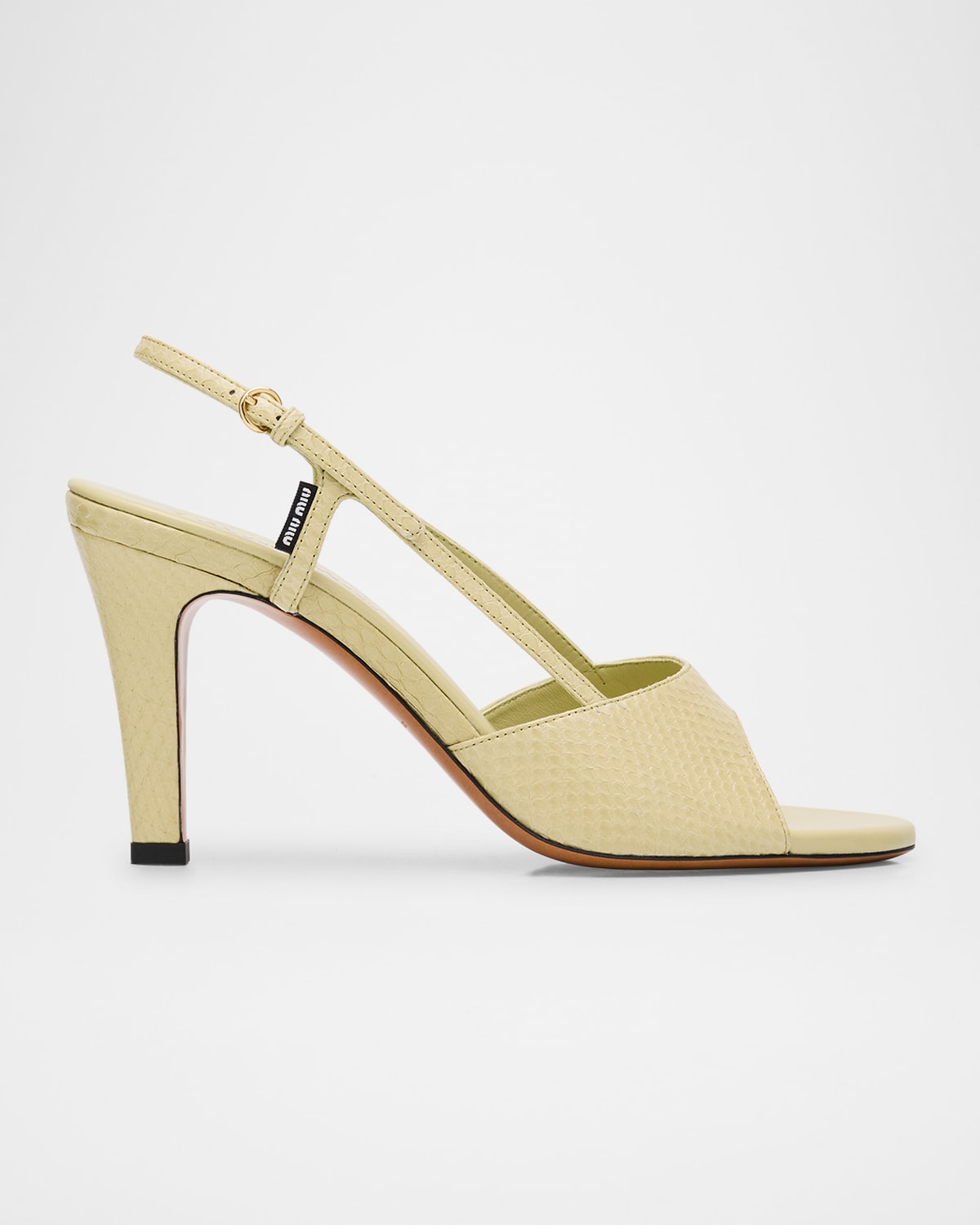 Miu Miu Ayer Snake Slingback Sandals