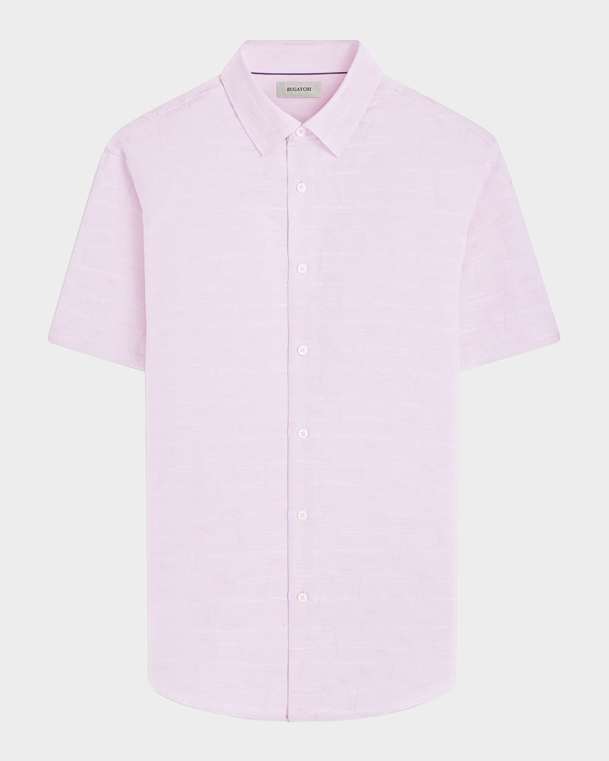 Men's Orson Cotton and Linen Palm Short-Sleeve Shirt