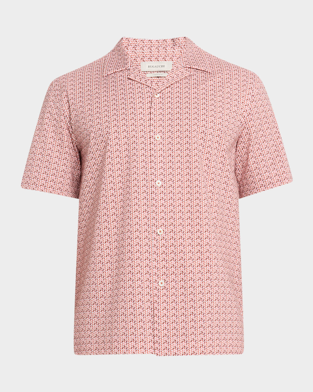 Men's OoohCotton Herringbone Camp Shirt