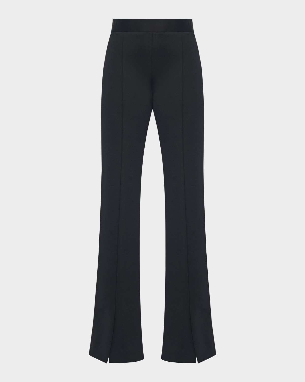 Rosetta Getty Slim Flared Pants With Split Hem In Black