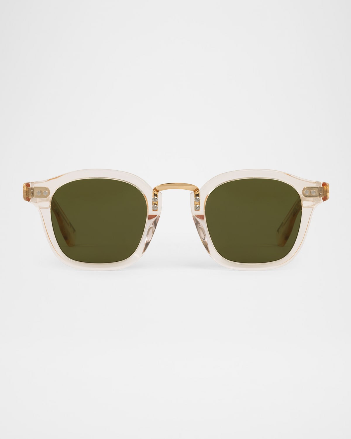 Krewe Campbell Acetate & Stainless Steel Round Sunglasses
