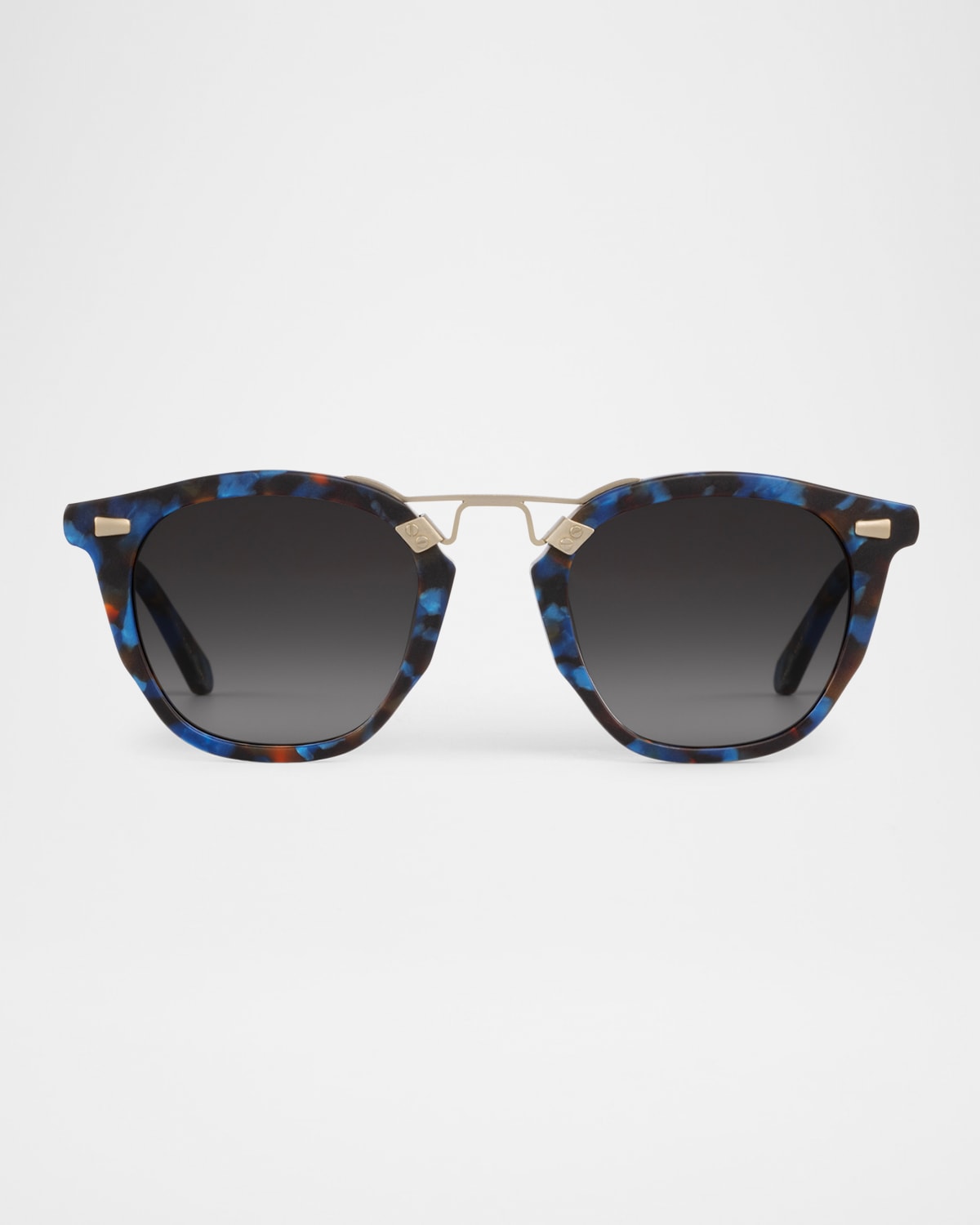 Krewe Beau Ii Acetate & Stainless Steel Square Sunglasses In Black
