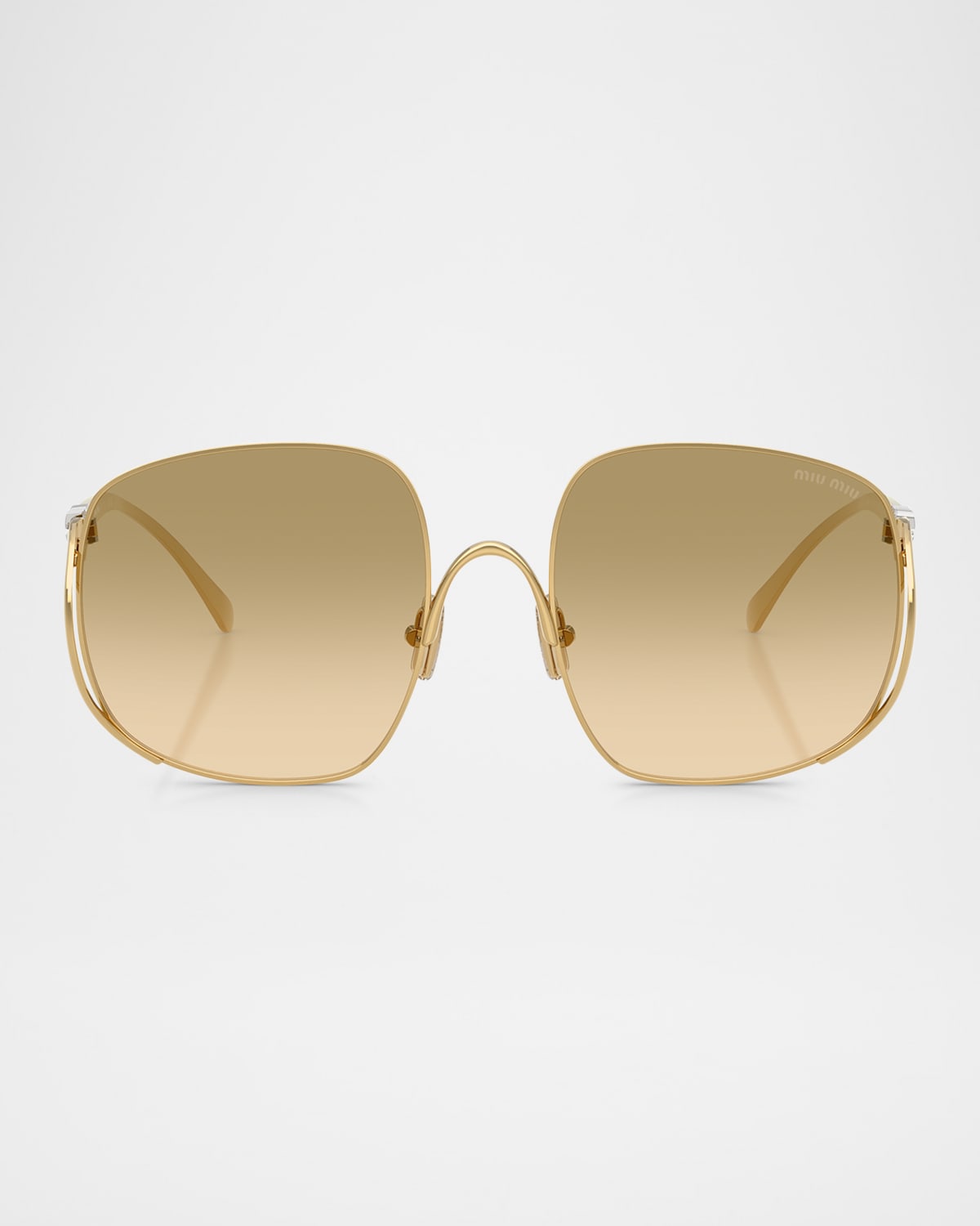 Miu Miu Mu A57s 57mm Gradient Square Sunglasses In Green